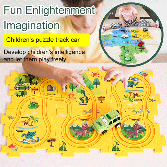 Children's Educational Puzzle Track Car Play Set