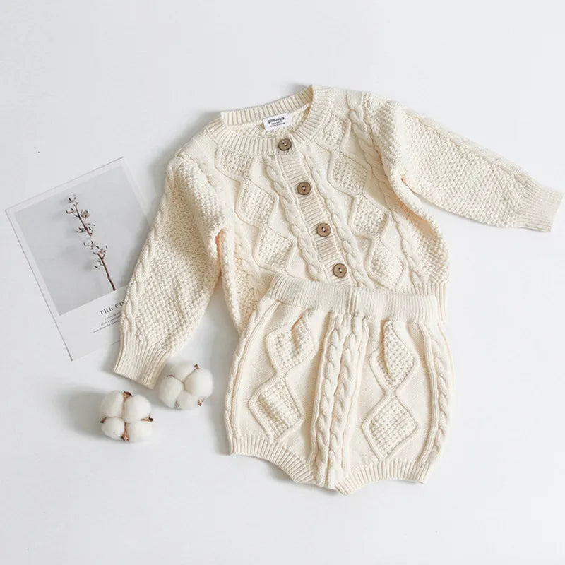 Knitted Baby Sweater Set