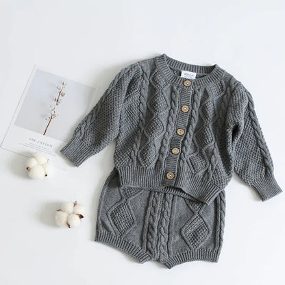 Knitted Baby Sweater Set