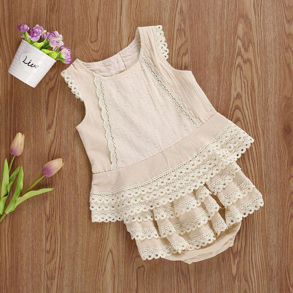 Cute Summer Lace Set for Girls - FluffyBoom