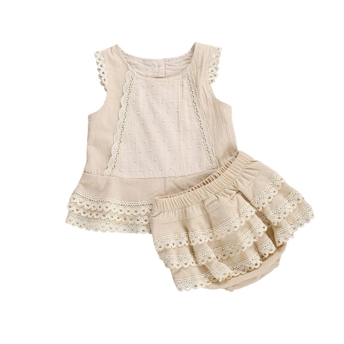 Cute Summer Lace Set for Girls - FluffyBoom